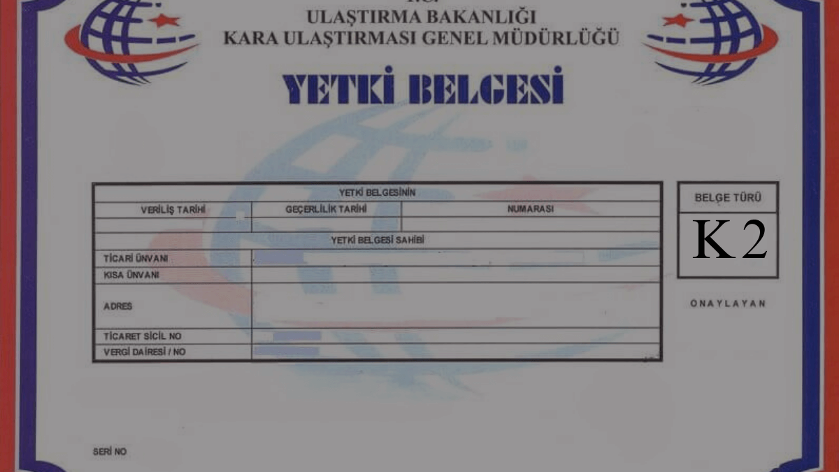 K2 Yetki Belgesi